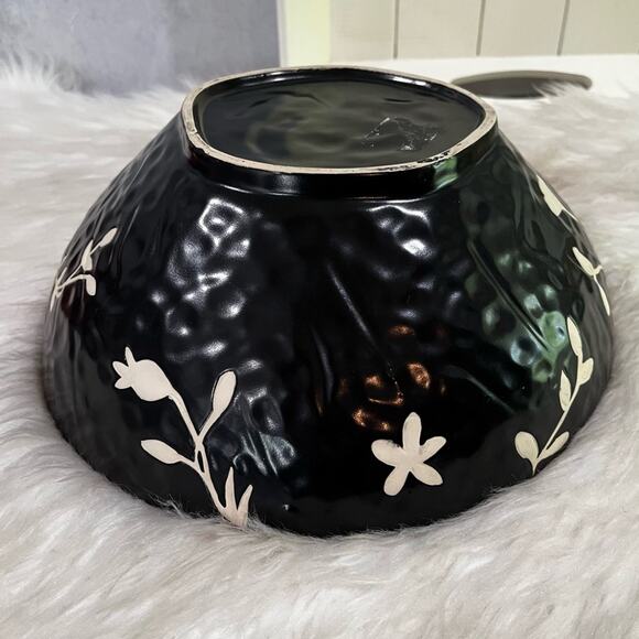 NEW Valeriano Paz Vintage Peruvian Handmade Floral Folk Art Pottery Flower Bowl - Picture 11 of 14